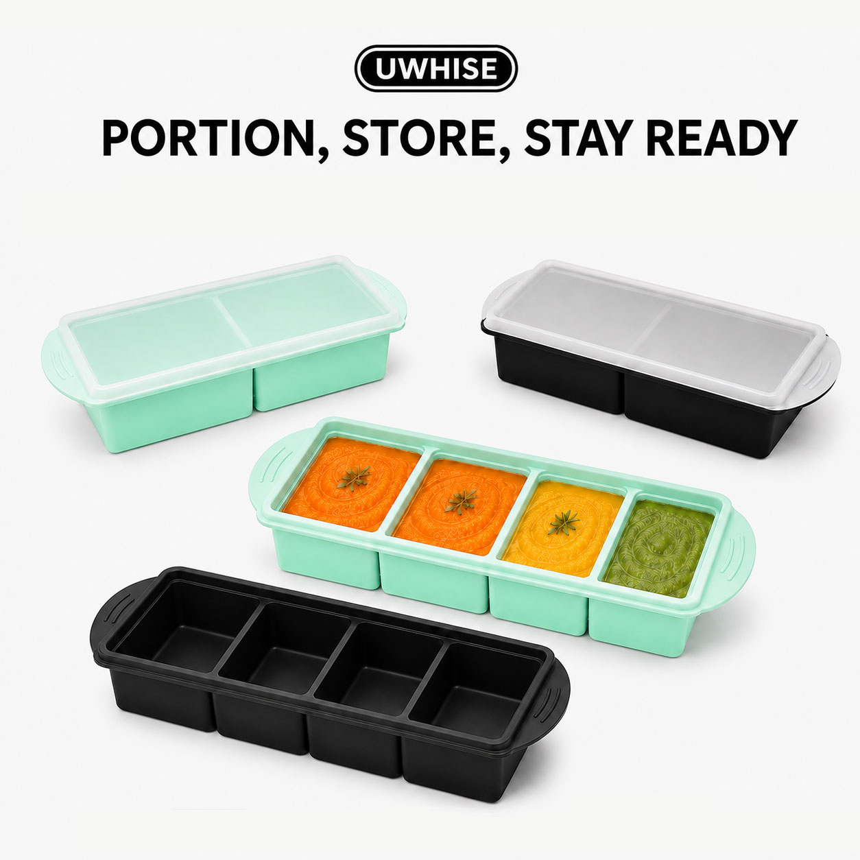 Meal Prep Oatmeal - Uwhise siliconen soepvorm voor de vriezer,