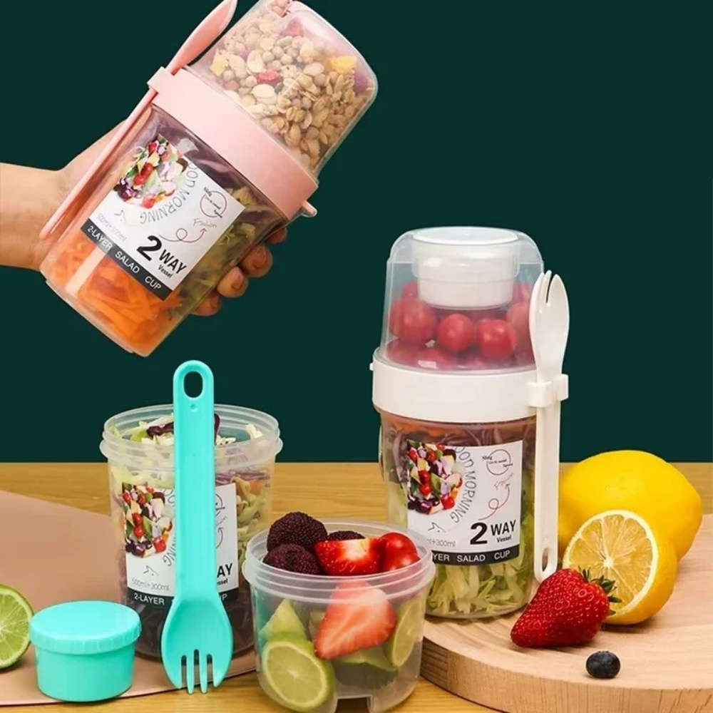 Meal Prep Yogurt Containers - Draagbare Salade Cup Ontbijt Cup Voedsel