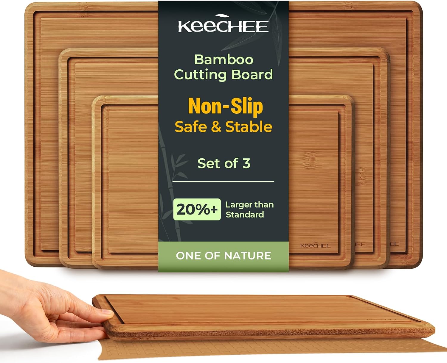 Meal Prep Juice - Keechee Bamboe Snijplank met Antislipmat, Snijplanken