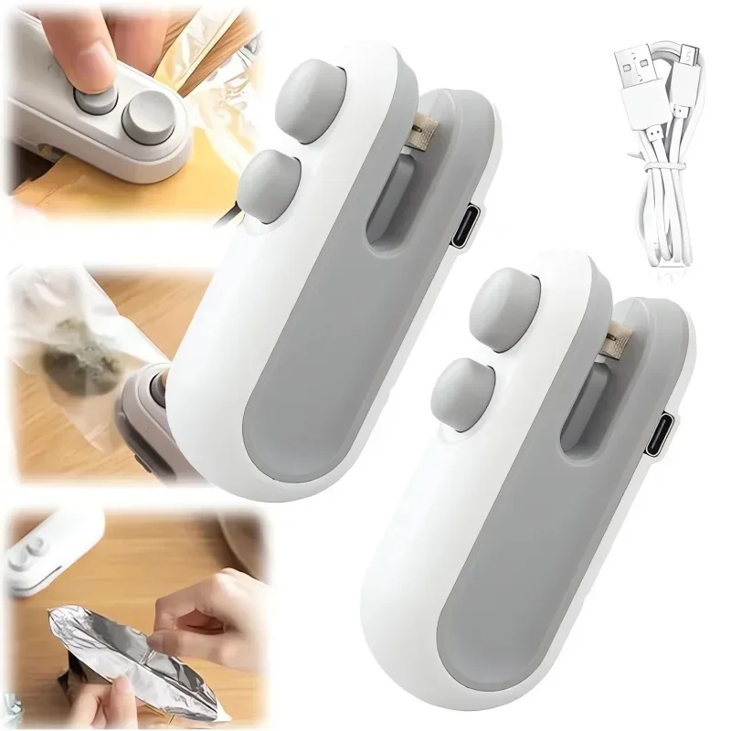 Meal Prep Vacuum Seal - Mini Sealer 2-in-1 Afdichting Snijden USB-C
