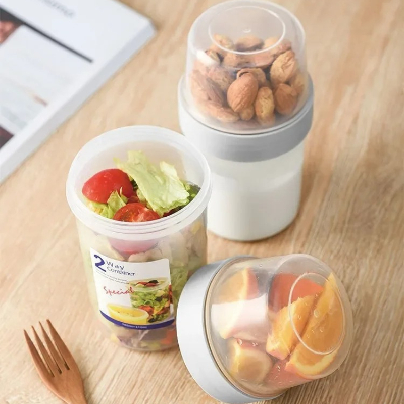Meal Prep Yogurt Containers - Ontbijt Havermout Granen Moer Yoghurt Salade