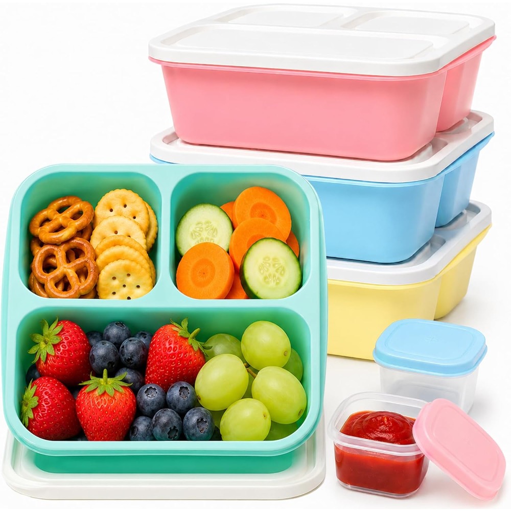 Meal Prep Healthy Lunch - 3-delige Bento Box Snackcontainers voor volwassenen,
