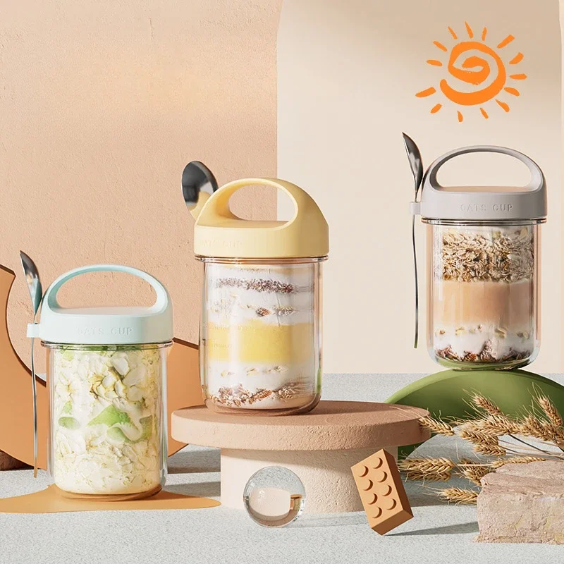 Meal Prep Yogurt Containers - 420ML Nieuwe Ontbijt Kopjes Havermout Granen