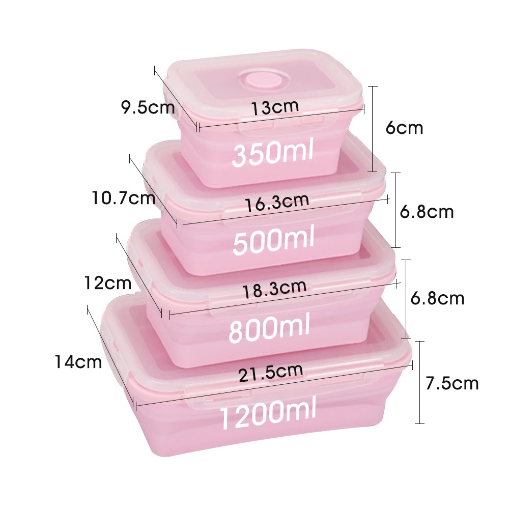 Meal Prep Oatmeal - Opvouwbare Voedselopslagcontainers Met Deksels En Ventilatieopening,
