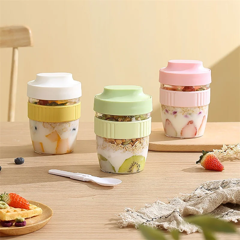 Meal Prep Yogurt Containers - 480/570 ml Ontbijt Cup Draagbare Havermout