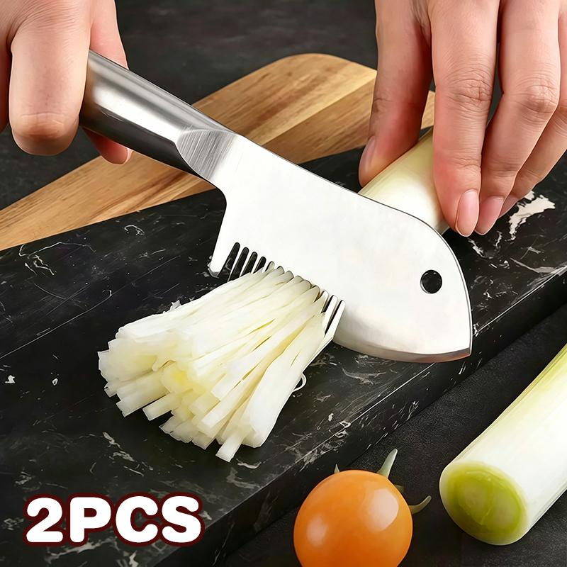 Meal Prep For Cutting - 2 stuks roestvrijstalen luchtersnijdermes met scherp
