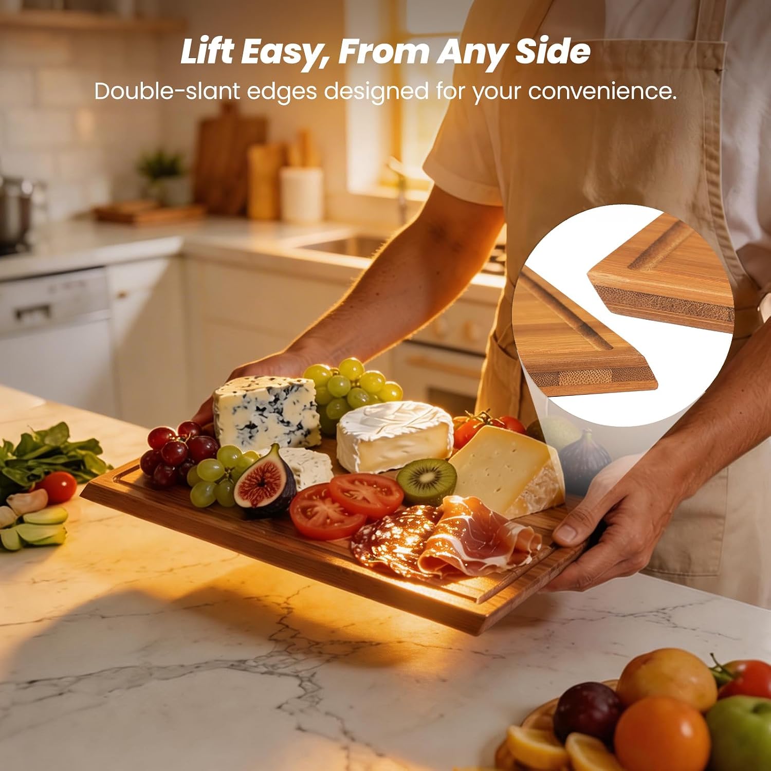 Bamboe snijplankset met standa - Meal Prep For Cutting recensie en prijs
