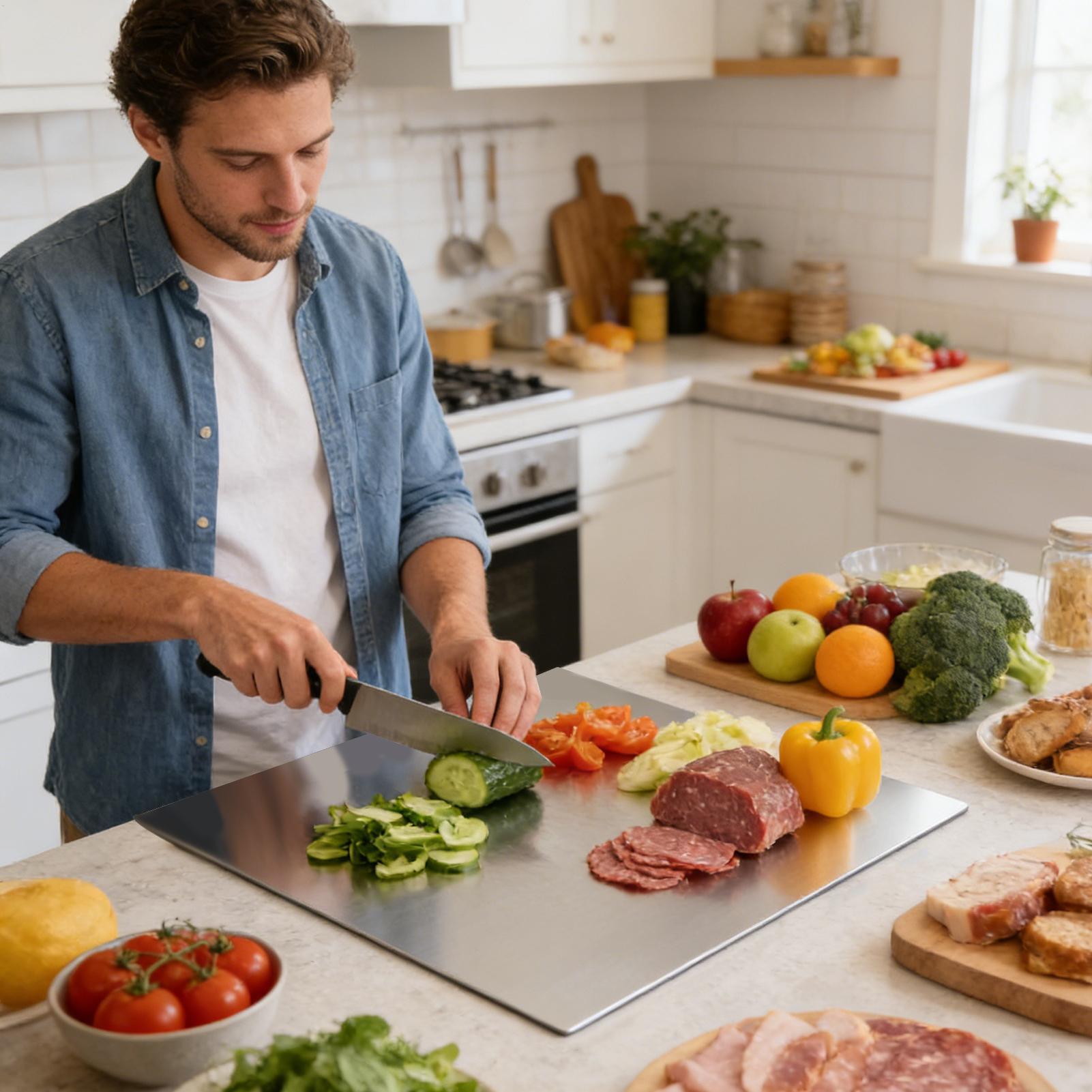 Roestvrijstalen snijplank met  - Meal Prep For Cutting recensie en prijs