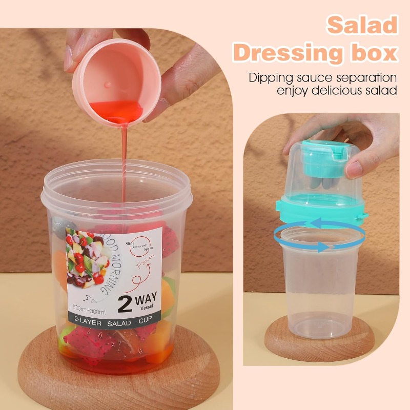 Draagbare Saladebeker Dubbele  - Meal Prep Yogurt Containers recensie en prijs