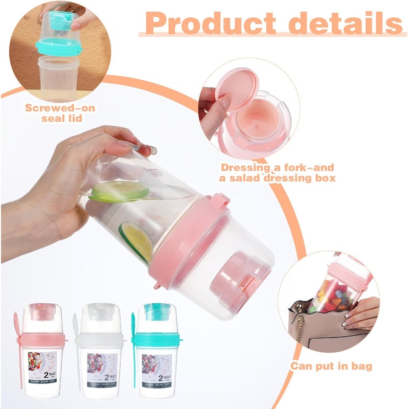 Draagbare Saladebeker Dubbele  - Meal Prep Yogurt Containers recensie en prijs