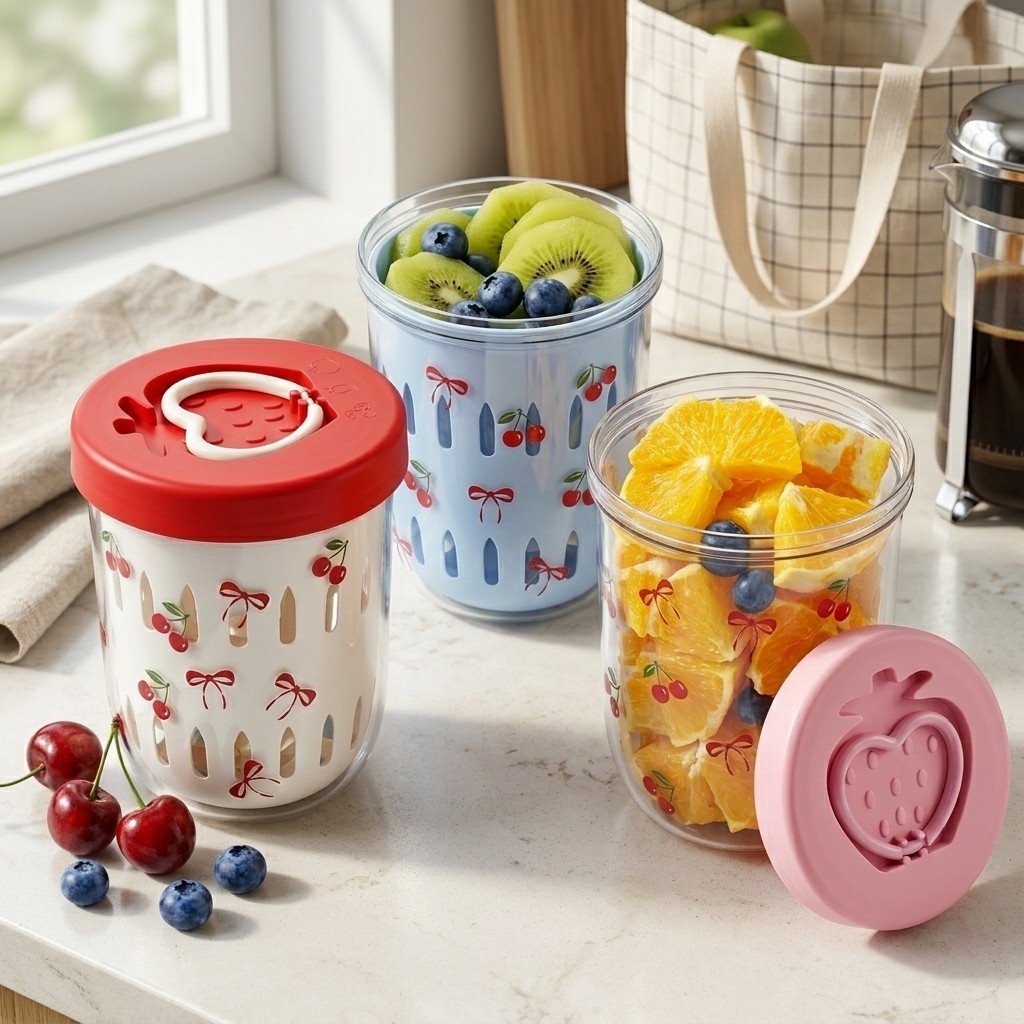 Plastieken saladebakje met dek - Meal Prep Yogurt Containers recensie en prijs