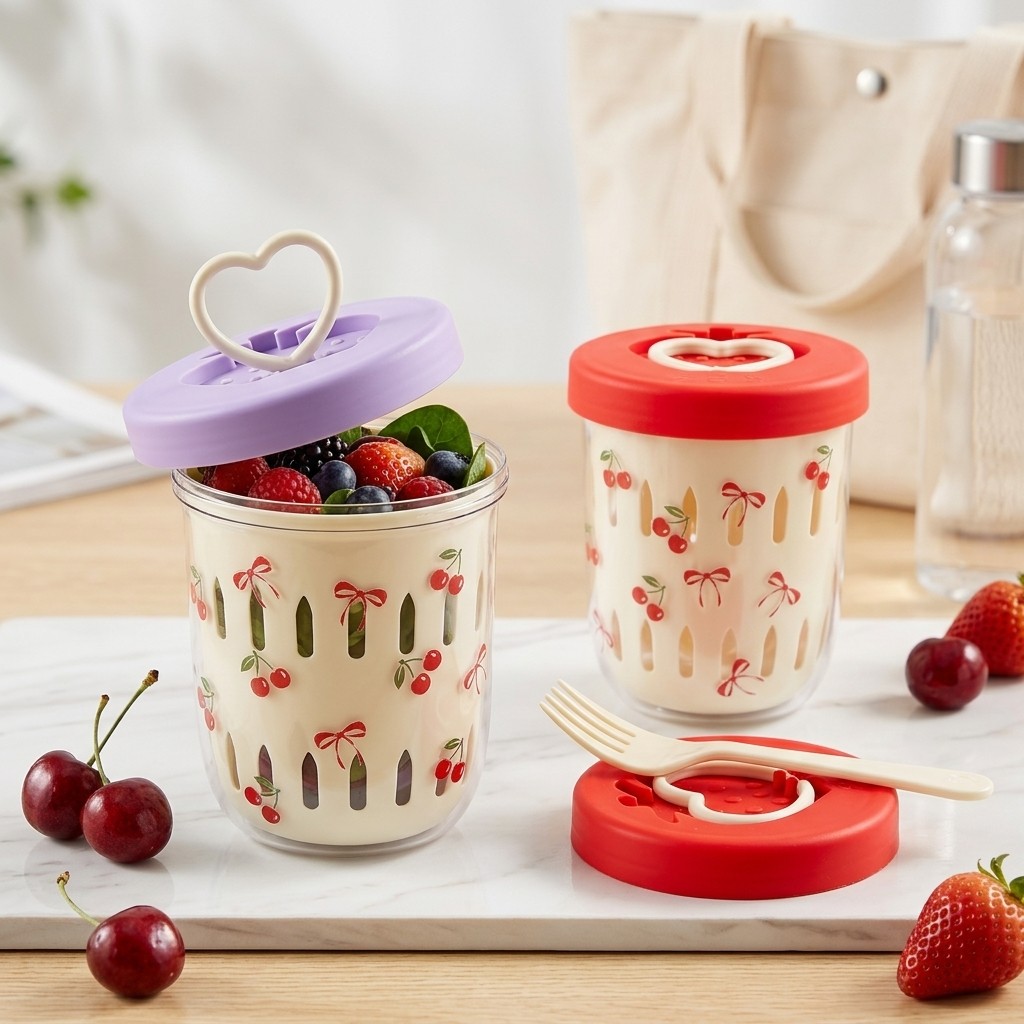 Plastieken saladebakje met dek - Meal Prep Yogurt Containers recensie en prijs